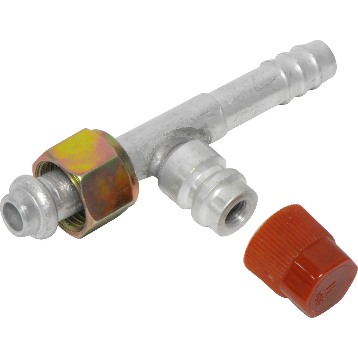 FITTING #8 0º CON VALVULA DE CARGA ALTA (TAPA ROJA) FT 7001C